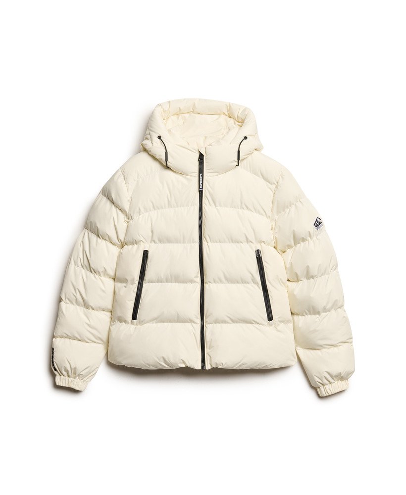 kurtka sportowa z kapturem w kolorze off white