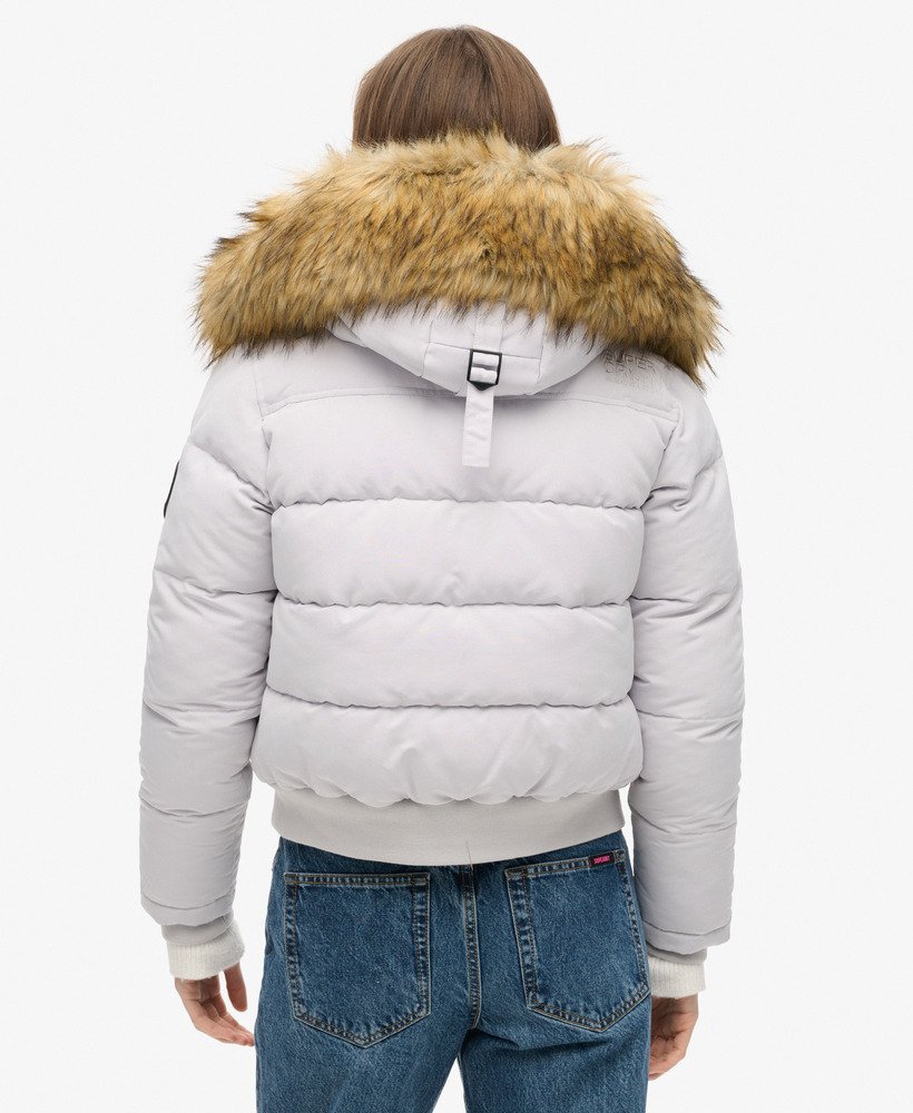 kurtka typu bomber z kapturem everest w kolorze moonlight grey