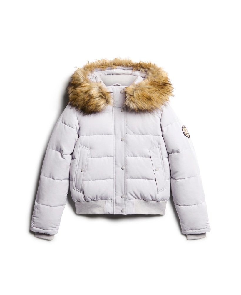 kurtka typu bomber z kapturem everest w kolorze moonlight grey