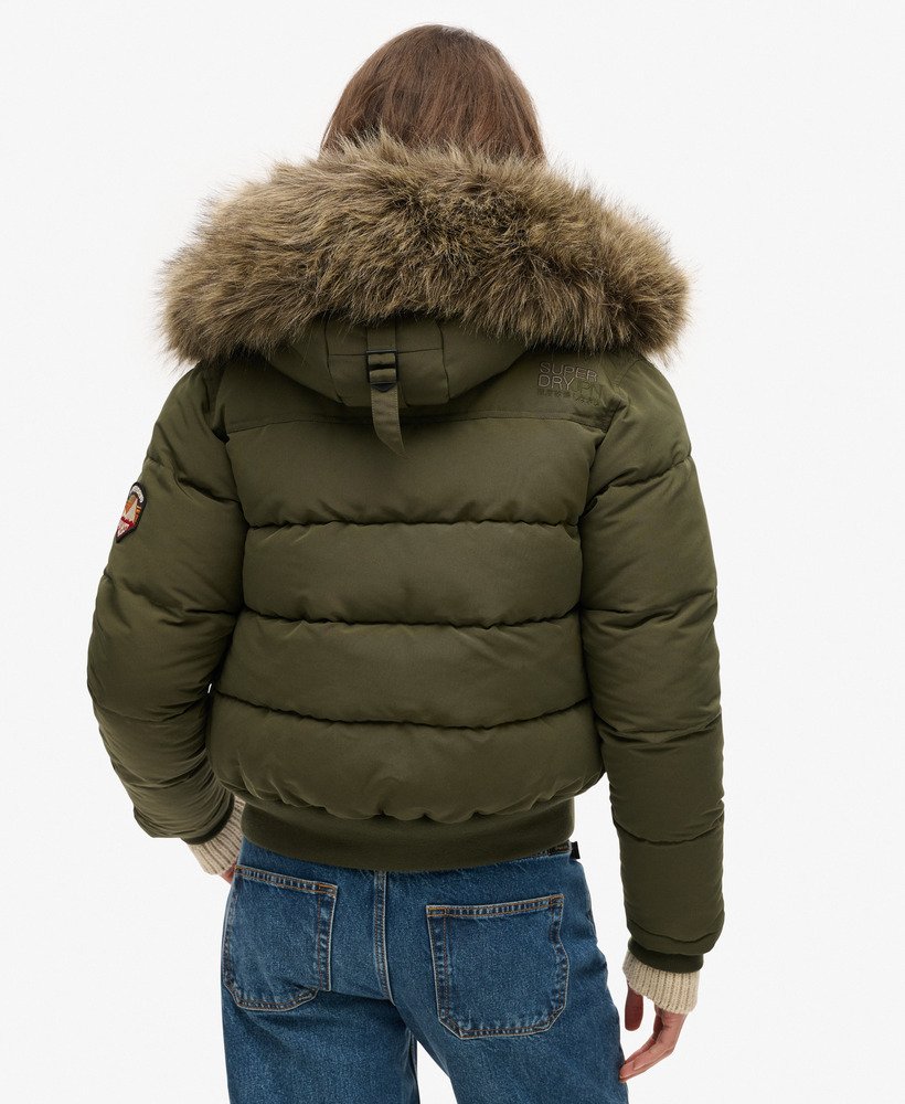 kurtka bomberka z kapturem everest w kolorze khaki