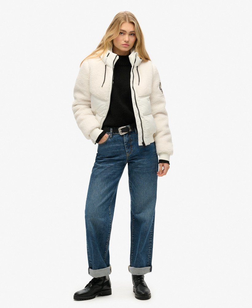 kurtka hybrydowa everest bomber w kolorze off white