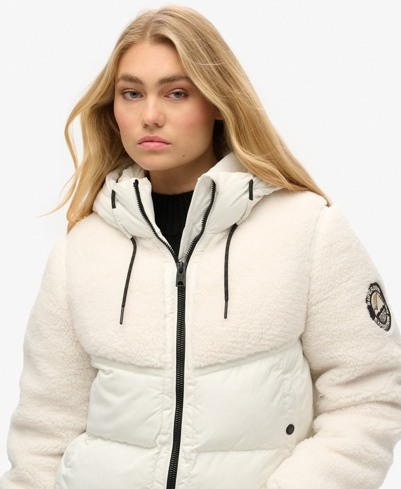 kurtka hybrydowa everest bomber w kolorze off white