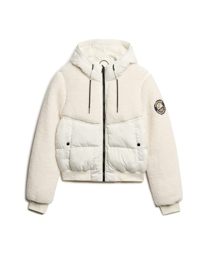 kurtka hybrydowa everest bomber w kolorze off white