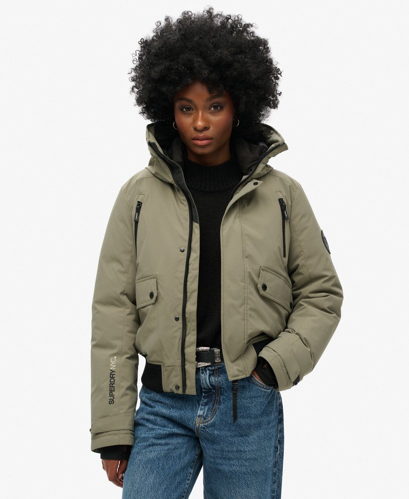 kurtka typu bomber city padded w kolorze oliwkowej zieleni