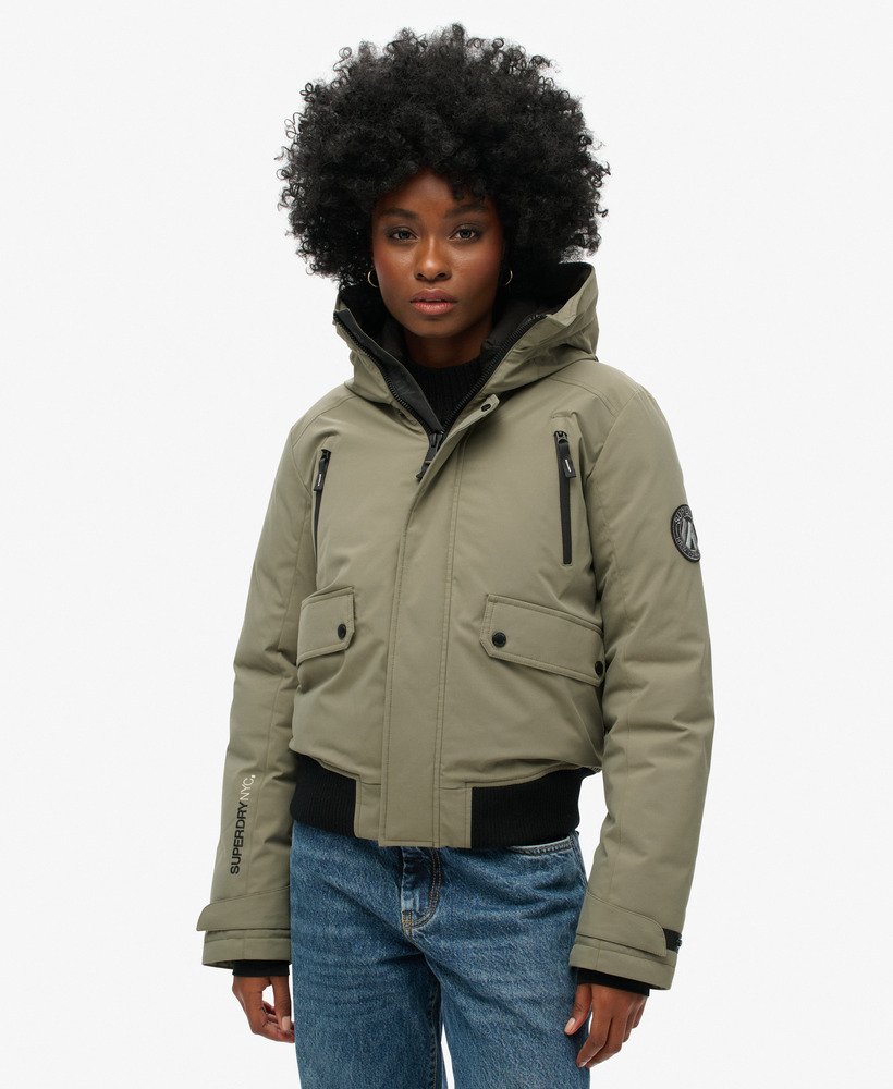 kurtka typu bomber city padded w kolorze oliwkowej zieleni