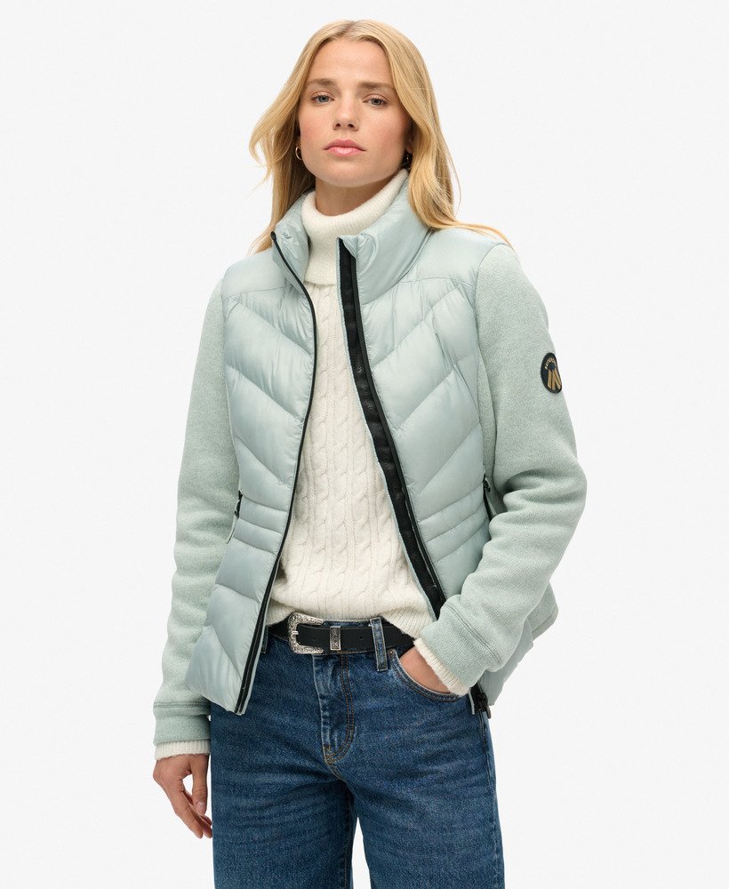 kurtka hybrydowa storm knit w kolorze purytańskim