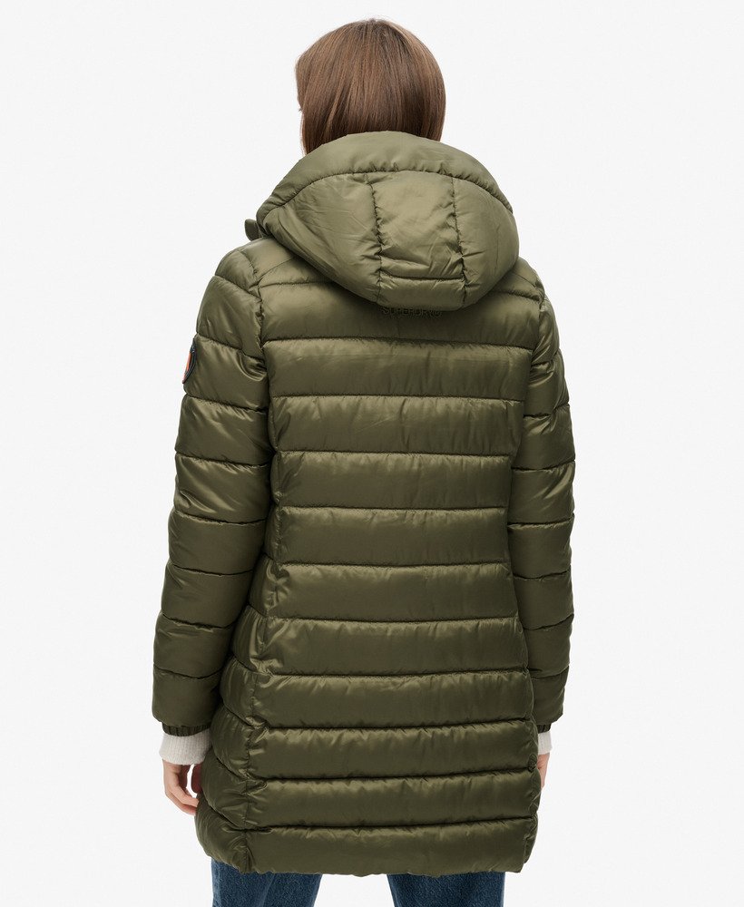 płaszcz fuji mid padded z kapturem w kolorze oliwkowozielonym
