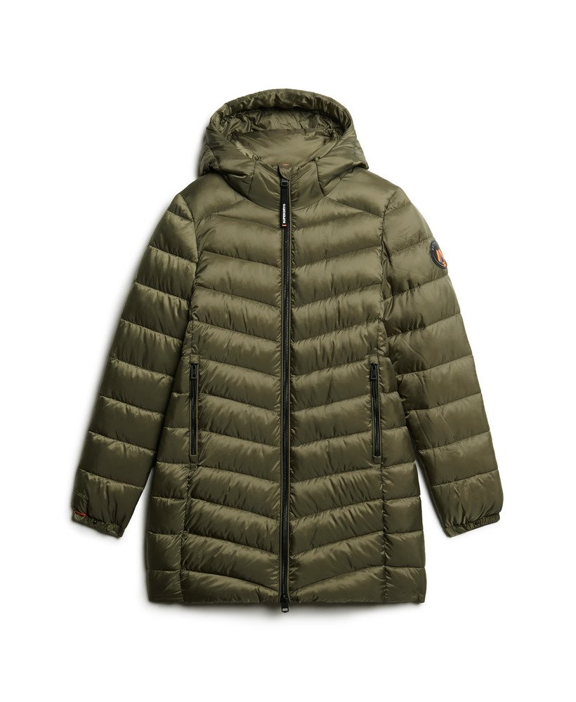 płaszcz fuji mid padded z kapturem w kolorze oliwkowozielonym