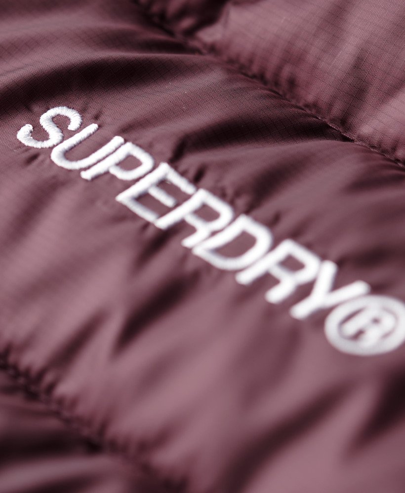 płaszcz fuji mid padded z kapturem w kolorze dymnej oberżyny