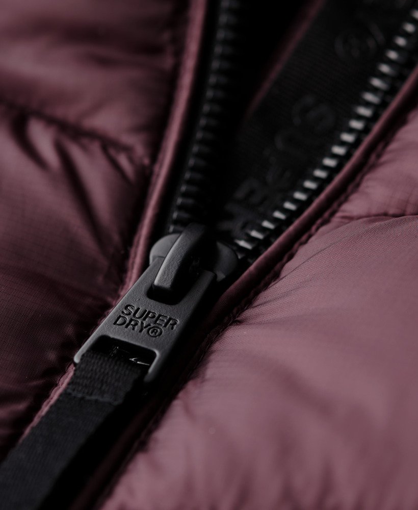płaszcz fuji mid padded z kapturem w kolorze dymnej oberżyny