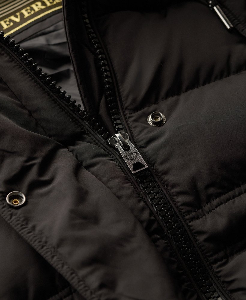 kurtka puchowa everest mid faux fur puffer w kolorze czarnym