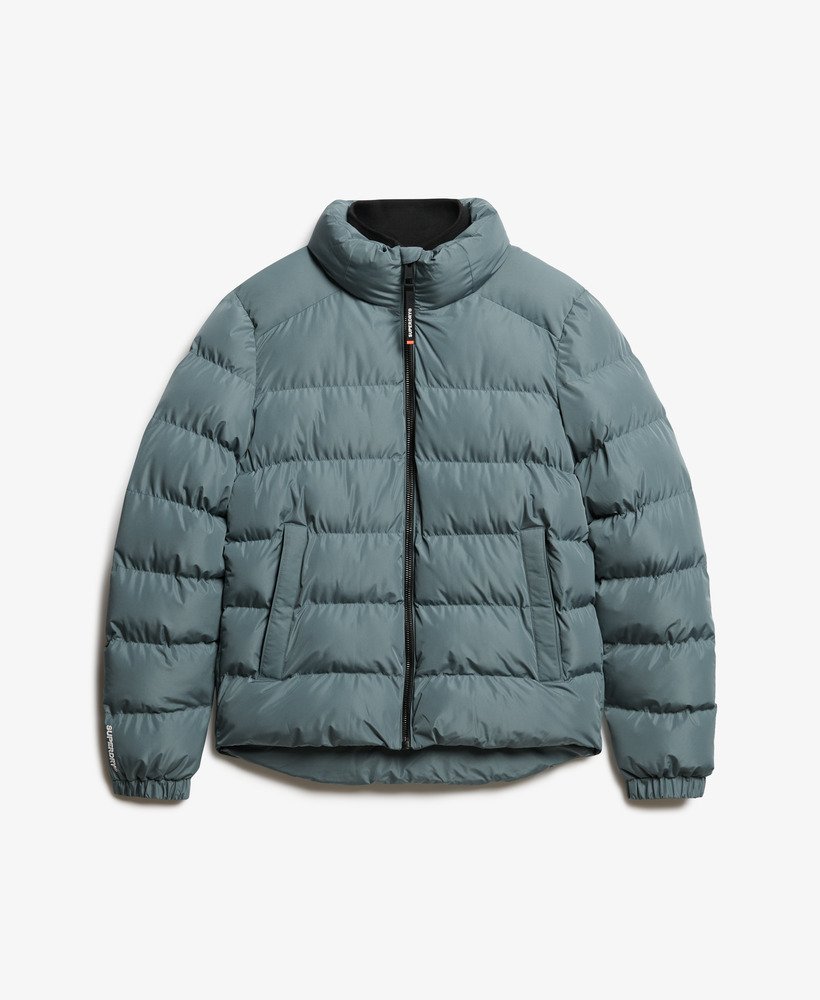 kurtka puchowa sportowa oversize w kolorze stormy weather blue