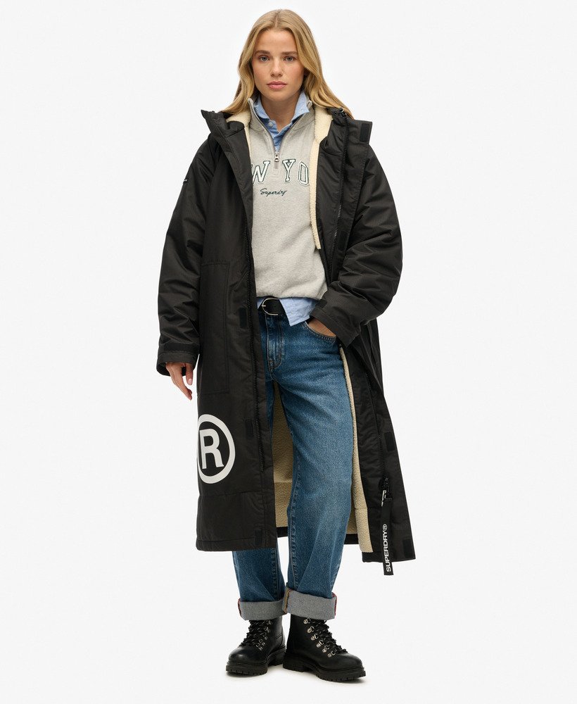 szlafrok superdry w kolorze czarno-biaŁym