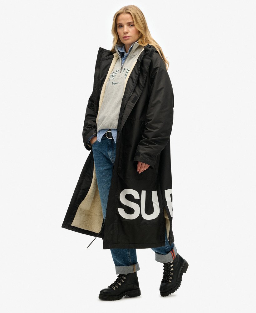 szlafrok superdry w kolorze czarno-biaŁym