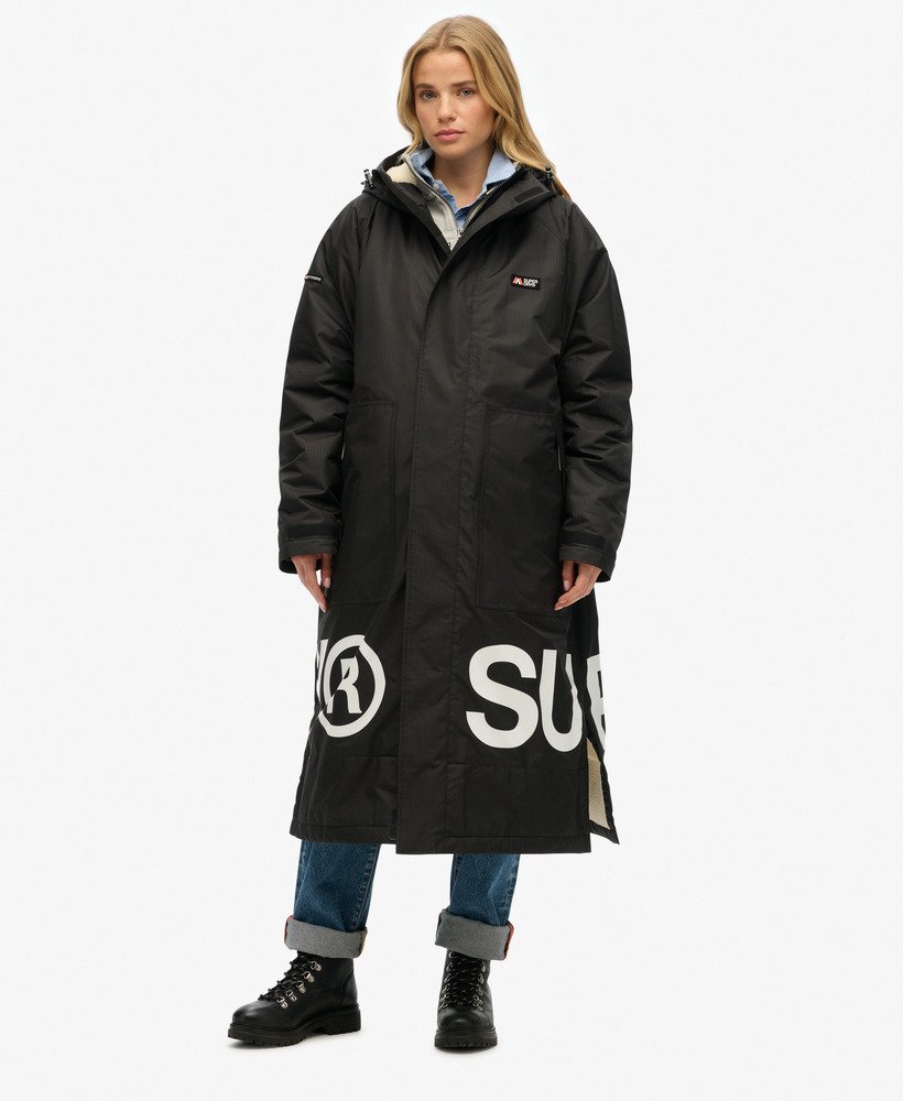 szlafrok superdry w kolorze czarno-biaŁym