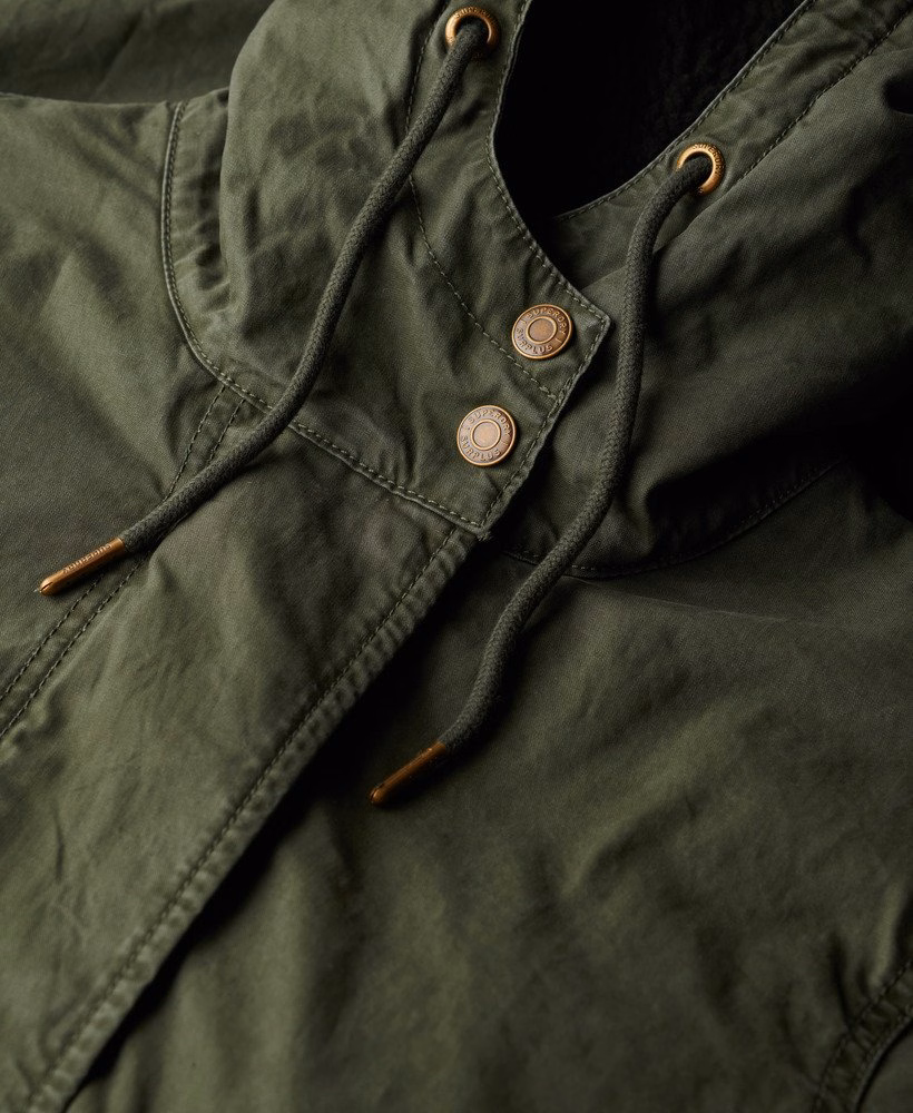 Wojskowy płaszcz parka Borg Fishtail