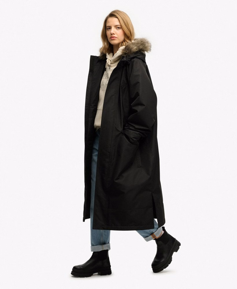 Szlafrok Everest Superdry wodoodporny ze sztucznego futra