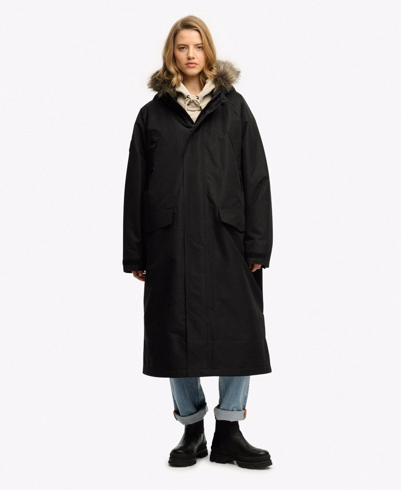 Szlafrok Everest Superdry wodoodporny ze sztucznego futra