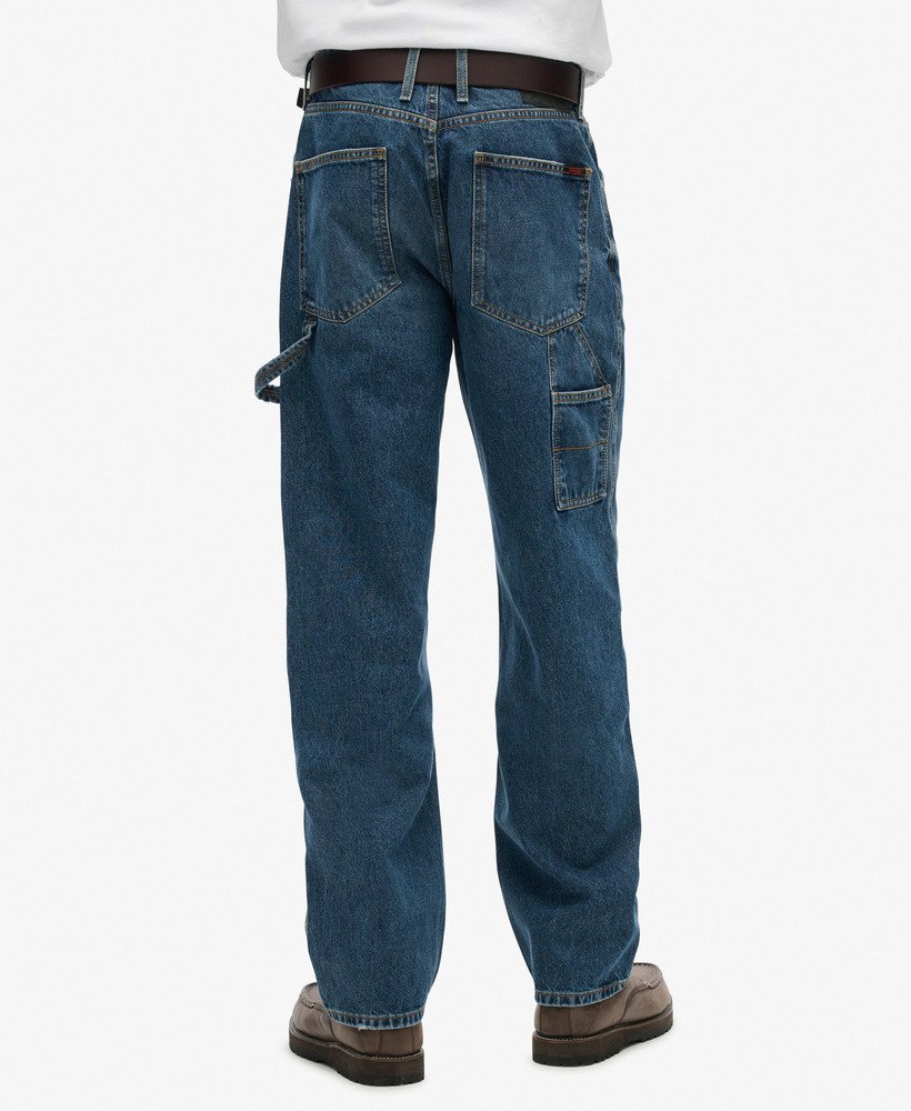 jeansy carpenter z organicznej bawełny w kolorze palms dark blue