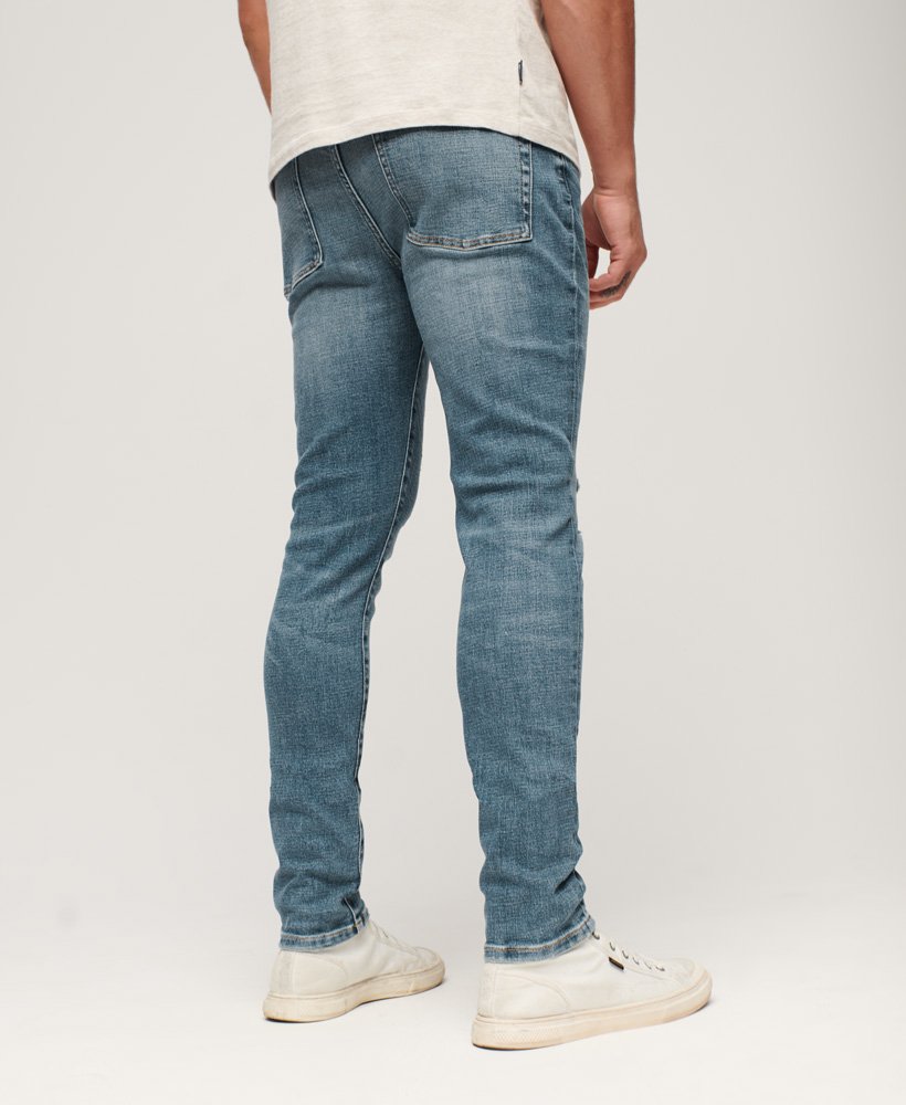 obcisłe jeansy vintage w kolorze columbia blue rip