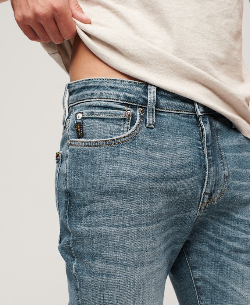 obcisłe jeansy vintage w kolorze columbia blue rip