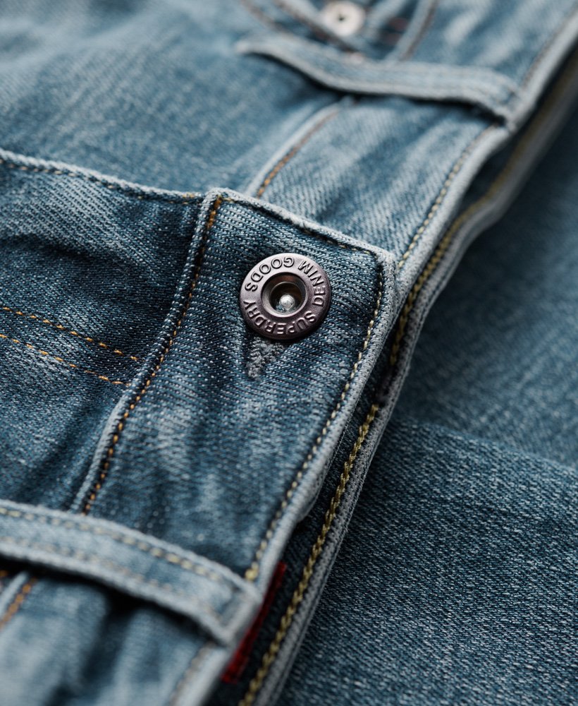 obcisłe jeansy vintage w kolorze columbia blue rip