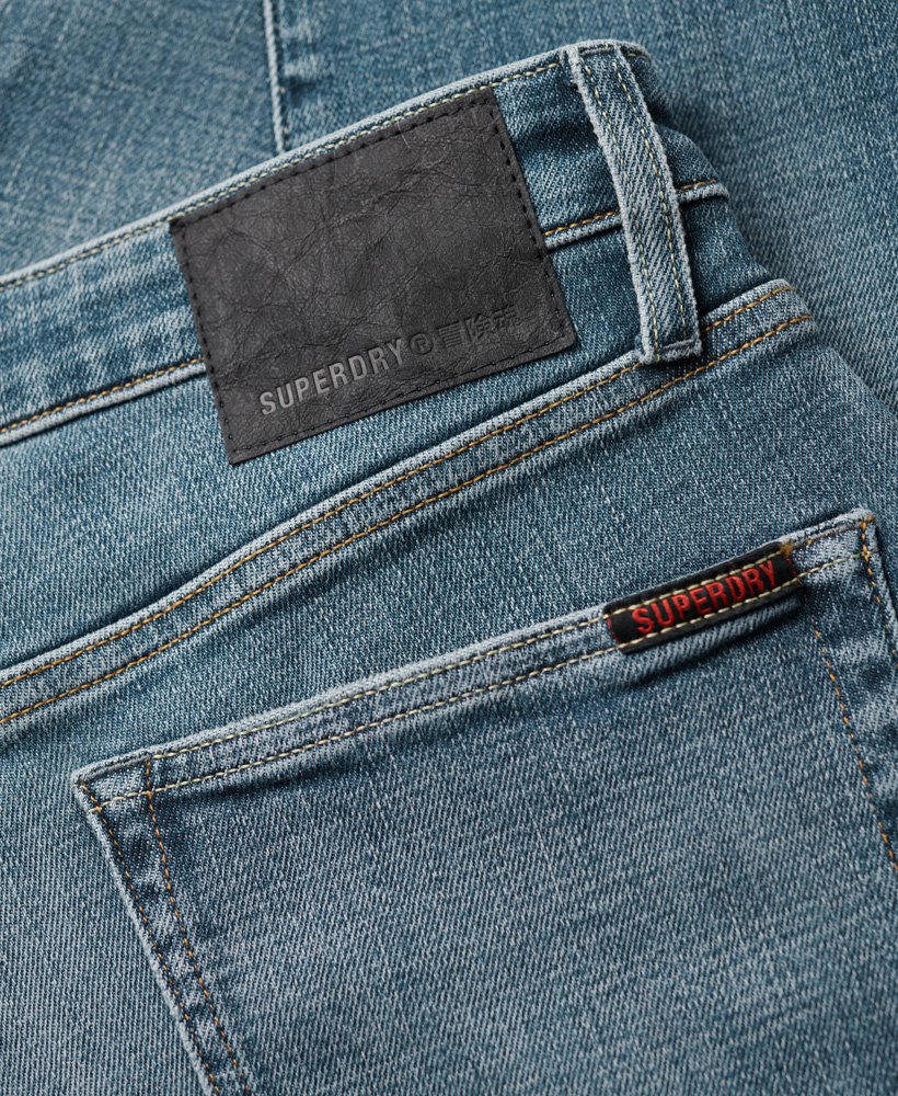 obcisłe jeansy vintage w kolorze columbia blue rip
