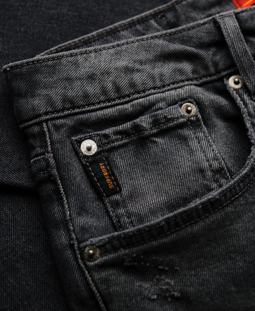 jeansy vintage slim straight w kolorze venom used black