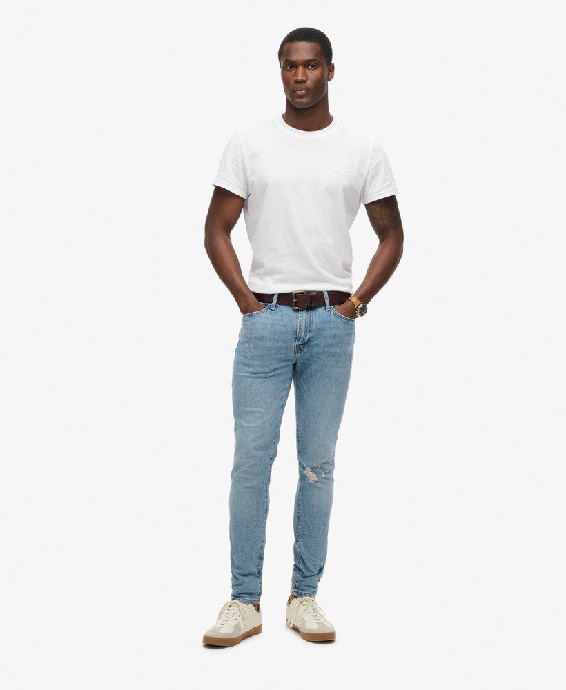 obcisłe jeansy vintage w kolorze shotwell blue
