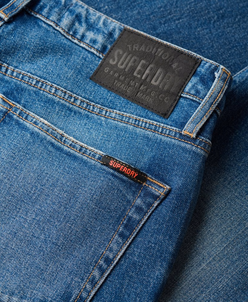 Jeansy vintage slim z bawełny organicznej