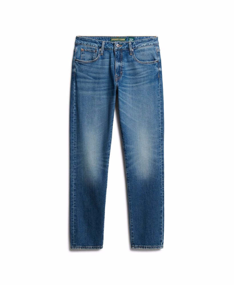 Jeansy vintage slim z bawełny organicznej