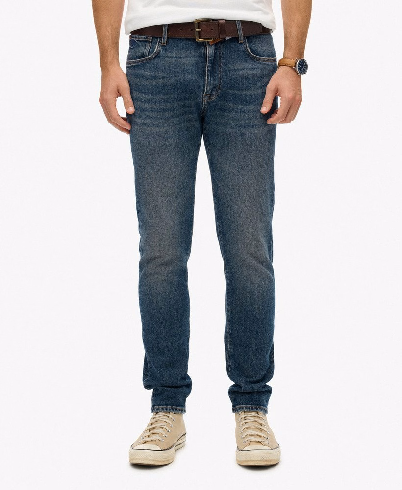 Jeansy vintage slim z bawełny organicznej