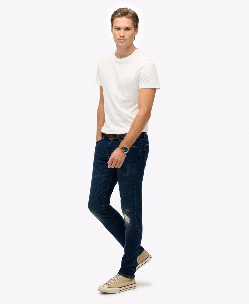 Jeansy vintage slim z bawełny organicznej