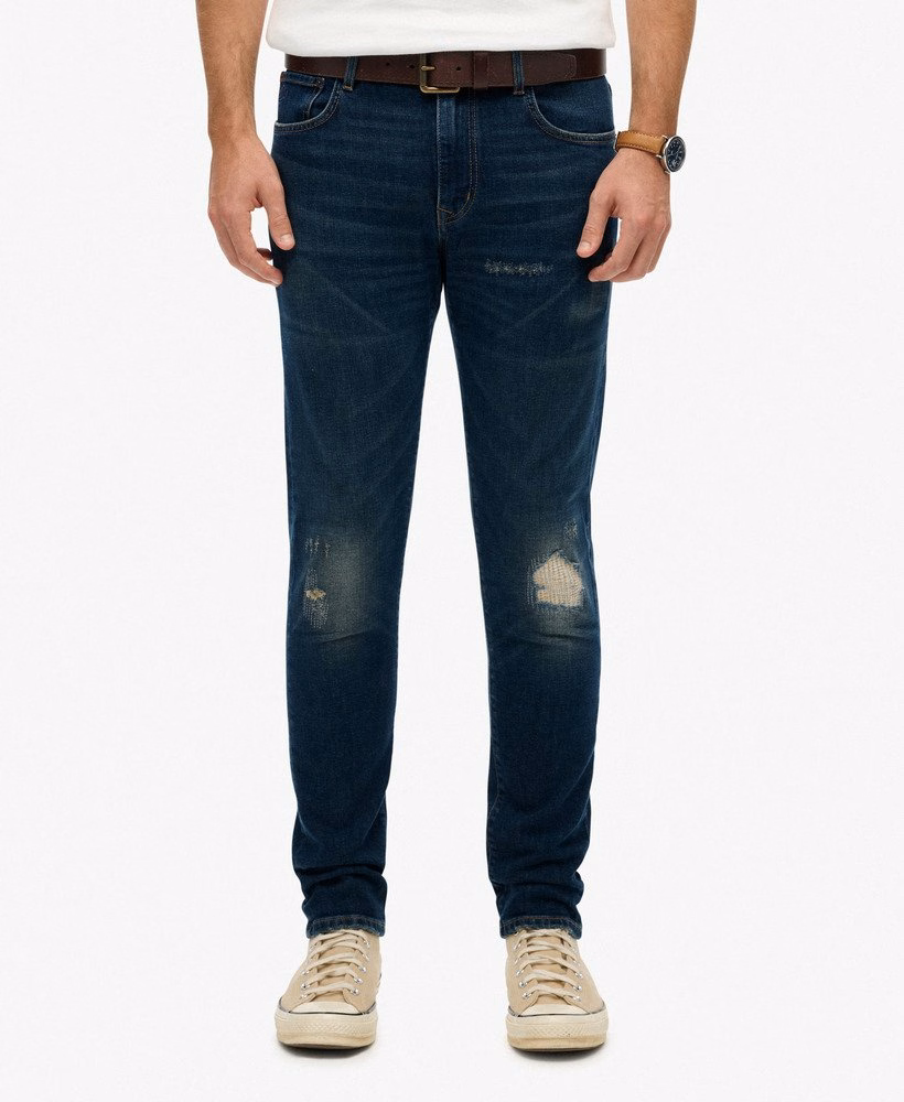 Jeansy vintage slim z bawełny organicznej