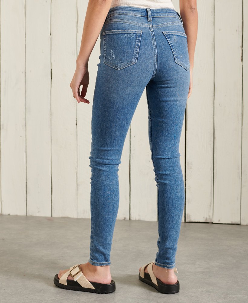 jeansy rurki z wysokim stanem w kolorze abbot mid blue vintage