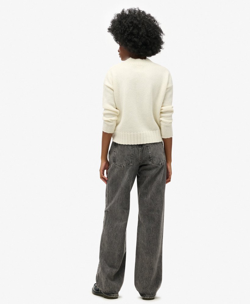 jeansy z szerokimi nogawkami z bawełny organicznej w kolorze lenox grey