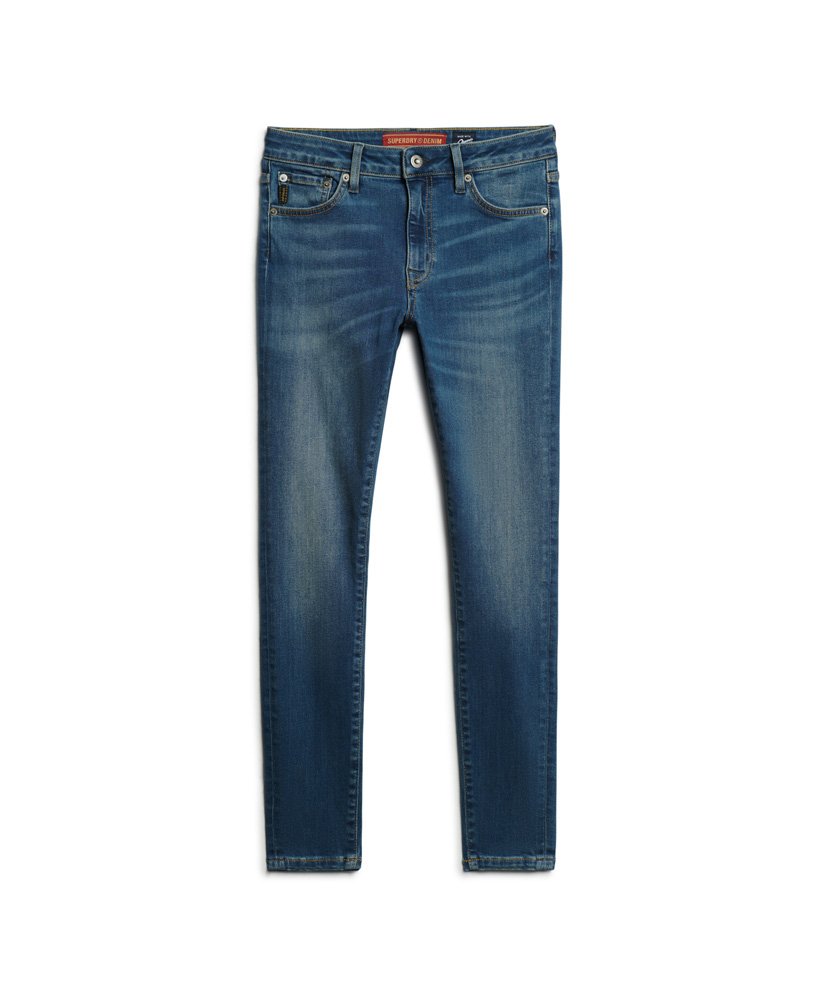 jeansy rurki vintage z bawełny organicznej ze średnim stanem w kolorze fulton vintage blue