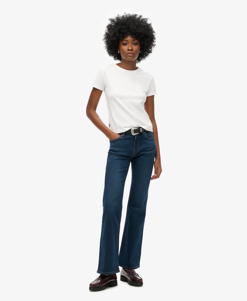 jeansy vintage mid rise slim flare w kolorze van dyke mid used