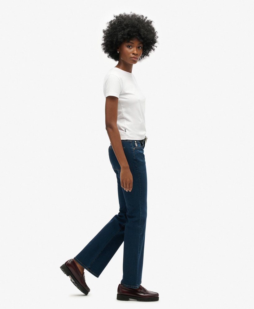 jeansy vintage mid rise slim flare w kolorze van dyke mid used