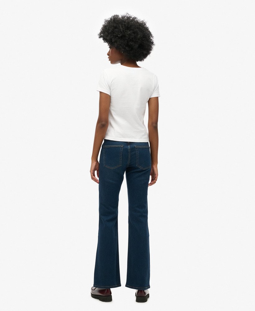 jeansy vintage mid rise slim flare w kolorze van dyke mid used