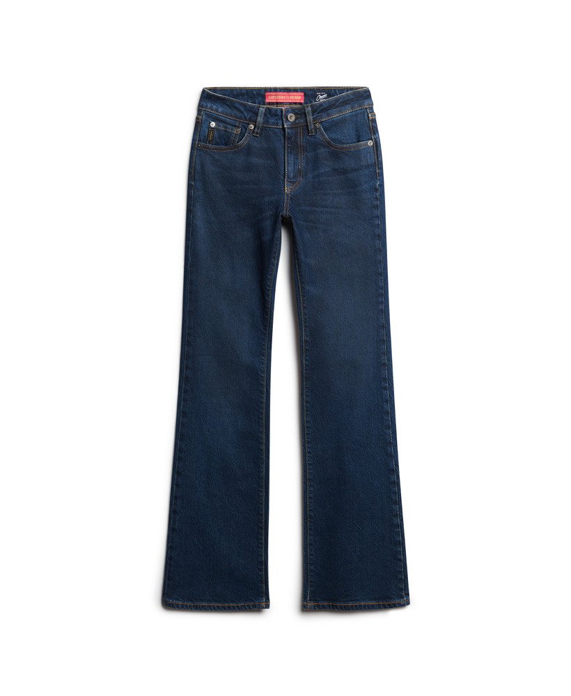 jeansy vintage mid rise slim flare w kolorze van dyke mid used