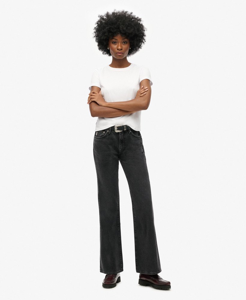 jeansy vintage mid rise slim flare w kolorze walcott black stone