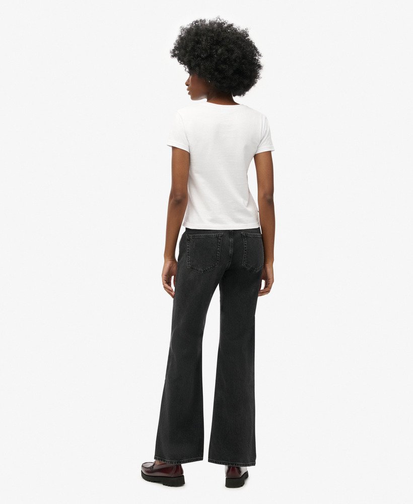 jeansy vintage mid rise slim flare w kolorze walcott black stone