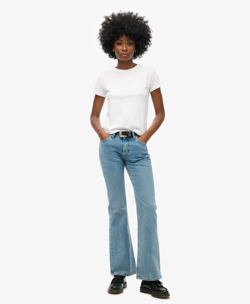 jeansy vintage mid rise slim flare w kolorze dark indigo aged