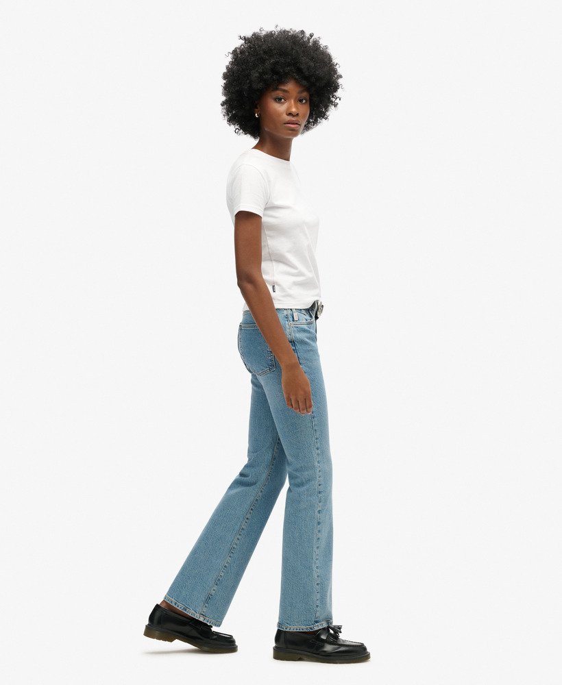 jeansy vintage mid rise slim flare w kolorze dark indigo aged