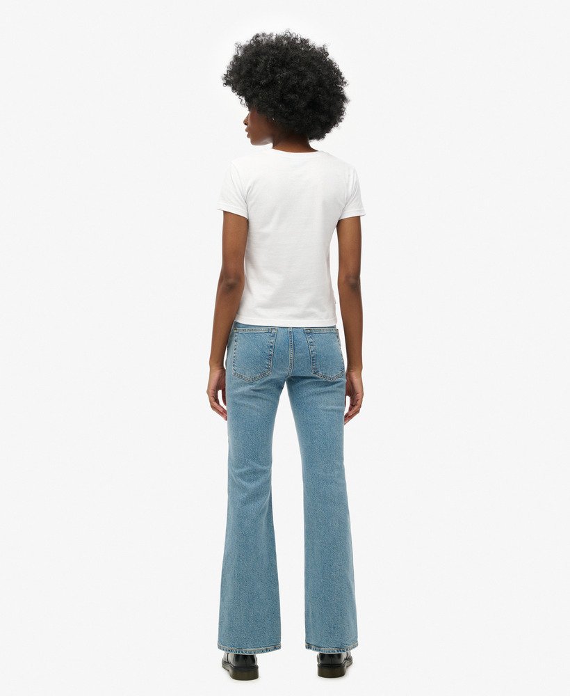 jeansy vintage mid rise slim flare w kolorze dark indigo aged