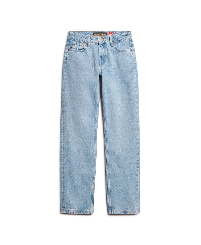 jeansy z prostymi nogawkami i średnim stanem w wiosennym stylu vintage custom