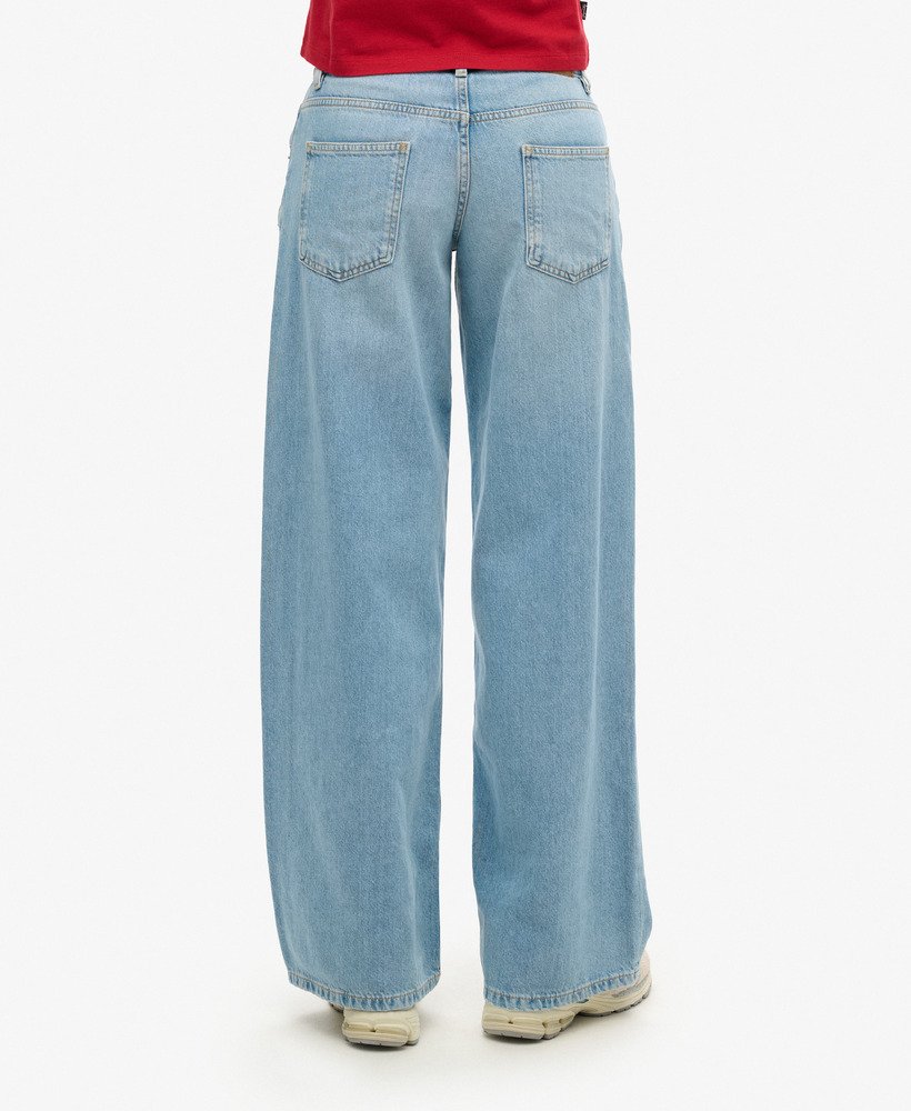 jeansy cult mid rise baggy w jasnoniebieskim kolorze vintage