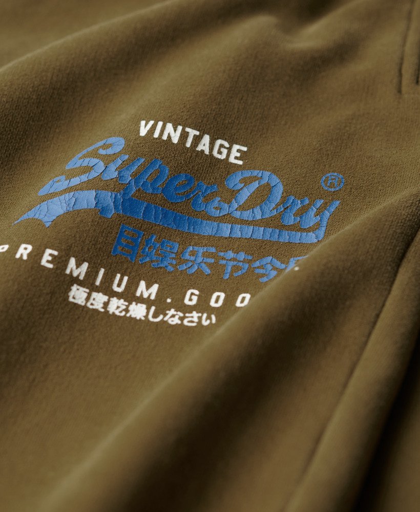 klasyczne spodnie dresowe vintage z logo heritage w kolorze khaki