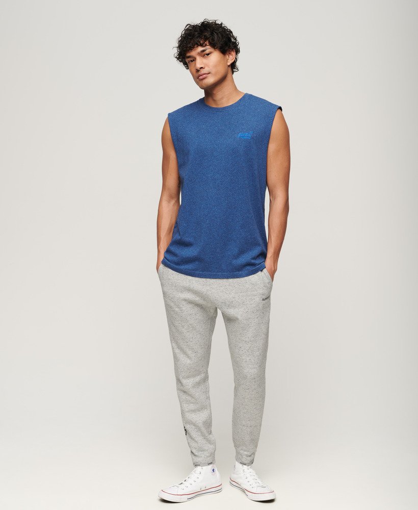 spodnie dresowe sport tech logo tapered w kolorze athletic grey marl
